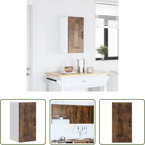 Holzwerkstoff -  Küchen-Hängeschrank Kalmar Räuchereiche Holzwerkstoff (1/5)