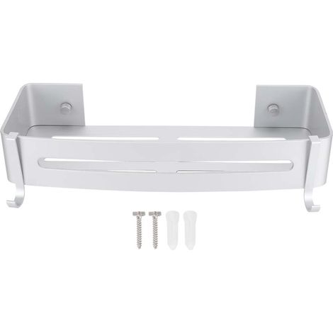 1 Étagère de douche, Panier de rangement, Aluminium spatial, Résistant à la rouille, Pour salle de bain et cuisine (1/5)