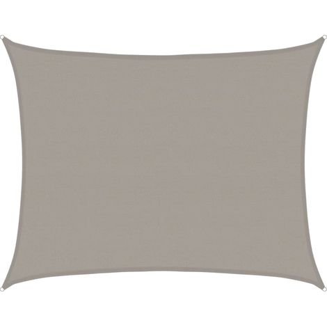 Vela Parasole 160 g/m² Rettangolare Grigio Chiaro 6x7 m in HDPE vidaXL