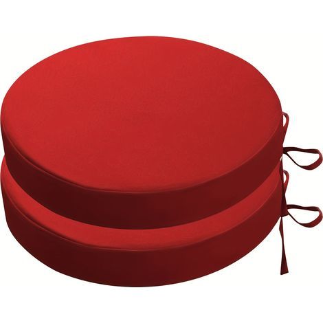 Lot de 2 Coussins Ronds d’Extérieur – Violet, Housse Résistante avec Fermeture Zippée (1/3)