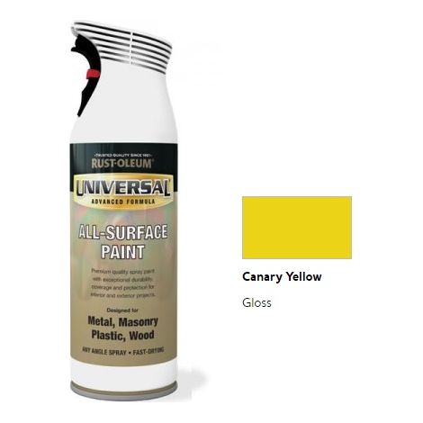 Rust-Oleum Universal All Surface Spray Paint - Gloss - Canary Yellow - 400ml