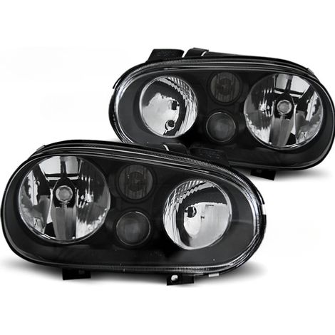 Paire de feux phares VW Golf 4 de 09/1997 a 09/2003 design noir-27361928