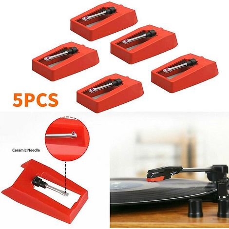 Lot de 5 stylets de rechange en aluminium pour platine vinyle (pièces détachées). (1/5)