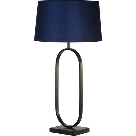 Lampe de table Modish noir avec capuche bleue - EU94101AZ