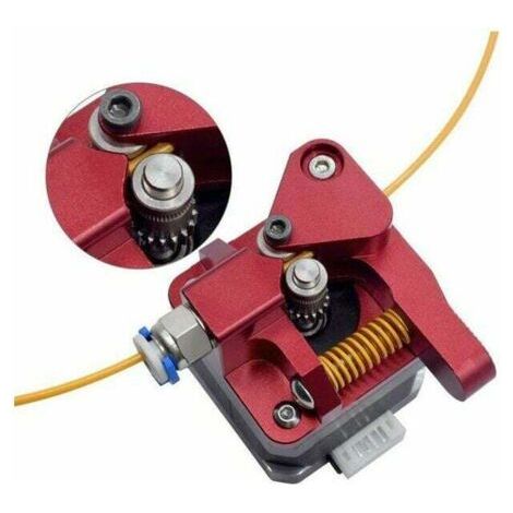 BUNTHAUS PA Verbesserter Dual Gear Extruder für 3D-Drucker CR-10 Filament Feeder 1,75 mm für Ender 3 V2 CR10 CR-10S Pro, Einzelanschluss (1/4)