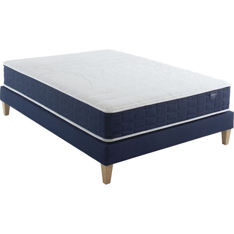 Ensemble matelas ressorts, sommier et pieds Rêve 400 - SOMEO 140x190 (1/5)
