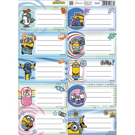 Adesivi per quaderno dei Minions