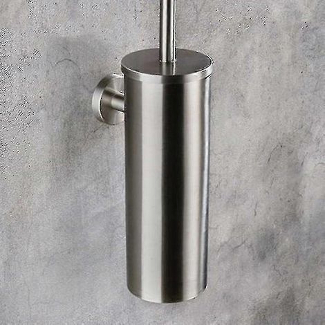 Porte-brosse WC mural en acier inoxydable, nouveauté 2024 - Brosse WC au design moderne (1/4)