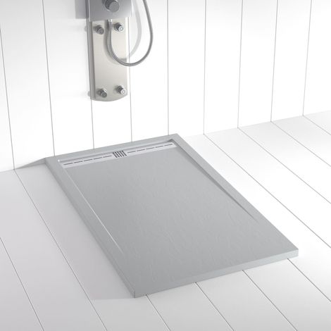 Plato de ducha Resina Stone FLOW  Gris Ral 7035 - 90x160 cm
