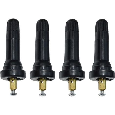 Lntyq Lot de 4 tiges de valve de capteur de pression des pneus TPMS, système de surveillance de la pression des pneus de valve TPMS, capteur de système de surveillance de la pression des pneus (coupe (1/3)