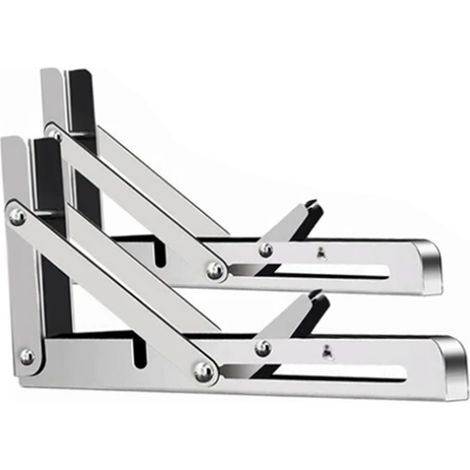 Support d'étagère pliable en acier inoxydable, fixation murale, résistant à l'usure, pour garage (1/5)