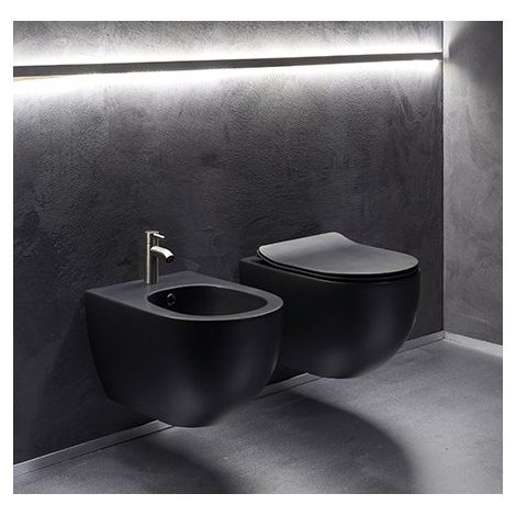 Bidet suspendu 1 trou Black Mat CIOTOLA - CRISTINA ONDYNA WCIB202013