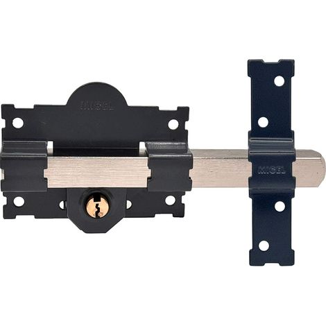 Cerrojo, seguridad, sobreponer, modelo crr07, de acero con acabado gris, 105l/50 mm, con 3 llaves amaestradas