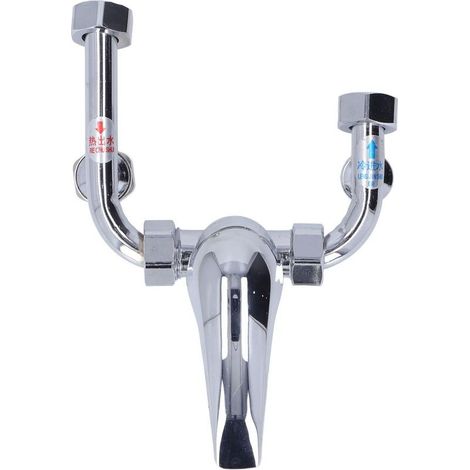 Kupfer-Mischbatterie für elektrische Warmwasserbereiter, Aufputzmontage, U-förmiger Winkel, Warm-/Kaltwasserschalter, Duscharmatur, Wasserzulauf, universelle G1/2"-Anschlüsse (1/4)