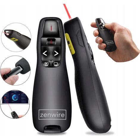 Puntero láser inalámbrico para presentaciones con control remoto USB Zenwire S15