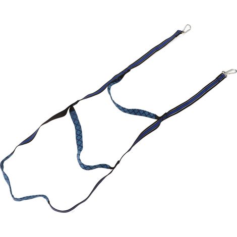 Marine-Badeleiter mit Haken, blaues Nylon, faltbar und tragbar, 3 Stufen für Boote, Yachten, Kajaks und aufblasbare Kanus. (1/5)