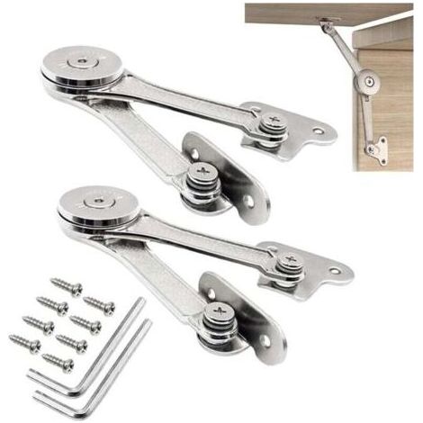 Pièce en alliage de zinc, charnière de levage réglable, charnière de support pour portes d'armoires, coffres de rangement en bois, portes de meubles de cuisine (1/5)