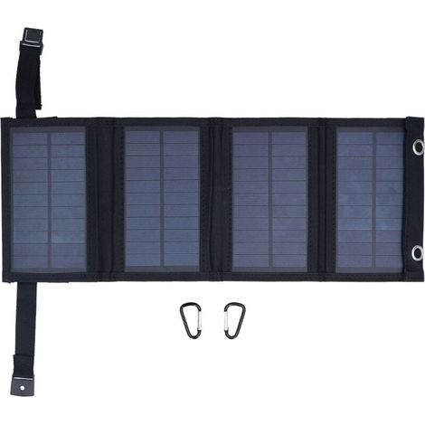 Chargeur Solaire 6W 5V Haute Efficacité de Conversion Portable Pliable Banque de Puissance Mobile Extérieure (1/5)