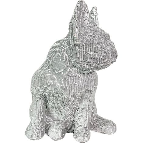 Statue Bulldog - Figurine Bulldog Assis Statue Française - Résine Art Déco (1/5)