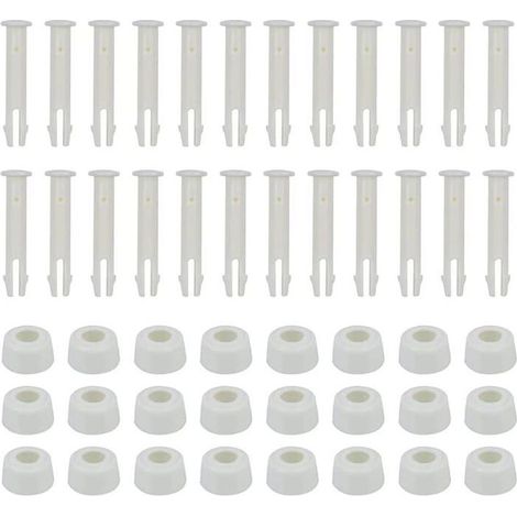 Lot de 24 broches pour piscine - 6 cm - Avec capuchon - Accessoires pour piscine (1/5)