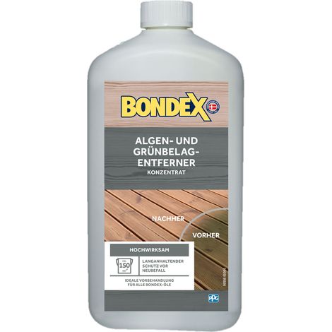 Bondex Algen- und Grünbelags-Entferner Konzentrat Farblos 1 L (1/2)