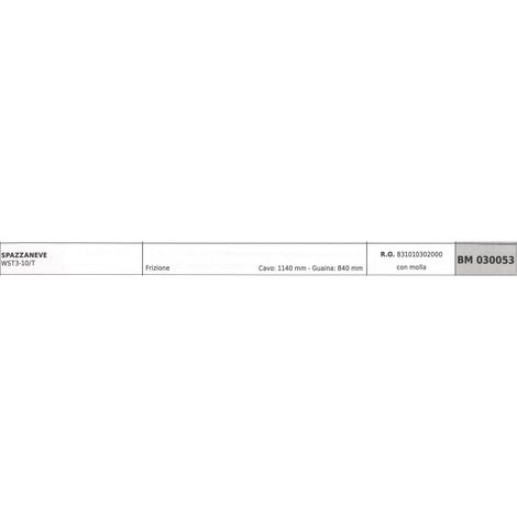 Cavo frizione con molla MAORI spazzaneve WST3-10/T cavo 1140 mm guaina 840 mm