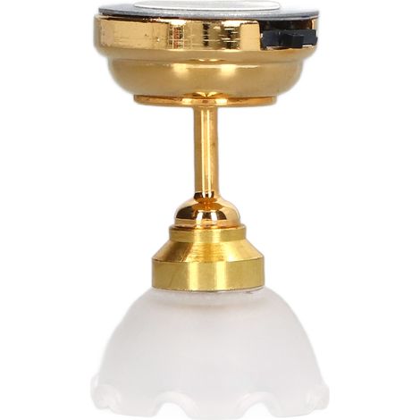 Lustre fleur LED miniature pour maison de poupée 1/12, décoration lumineuse en forme de fleur, éclairage intérieur pour mini-diorama (1/5)