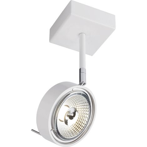Faretto soffitto quadrato bianco orientabile GU10 18W Shilo Fussa (1/2)