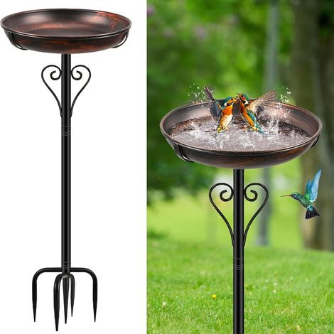 Bain d'oiseaux Abreuvoir Mangeoire Oiseaux,Cuivre Vintage (1/5)