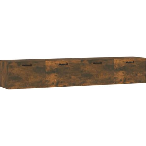 Lot de 2 Armoires murales Salon,Meuble bas de Rangement,Meuble TV Chêne fumé 100x36,5x35 cm -77872 (1/5)