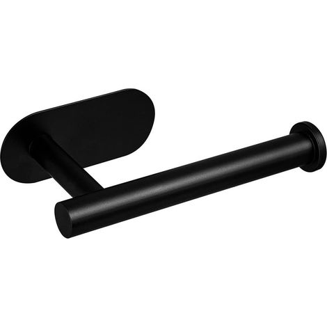 Porte Papier Toilette(Noir), Support Papier Toilette Mural, 304 Acier Inoxydable Porte Rouleau Toilette, sans perçage Porte-Papier hygiénique Autocollant, Taille Unique