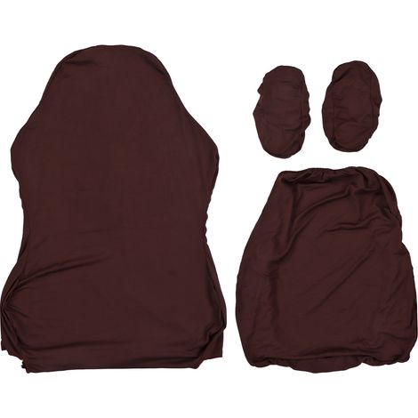 Housse de Protection Respirante pour Fauteuil de Bureau, Couverture en Polyester avec Manches, Couleur Unie Marron Foncé pour Bureau et Maison (1/5)
