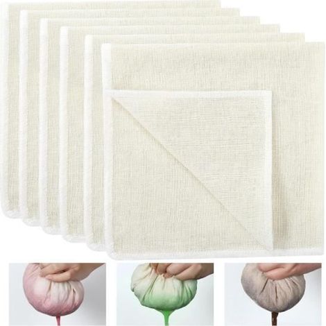 Étamine Alimentaire - Non Blanchi - 40x40cm - Coton Pur - Réutilisable - Filtration Fine (1/4)