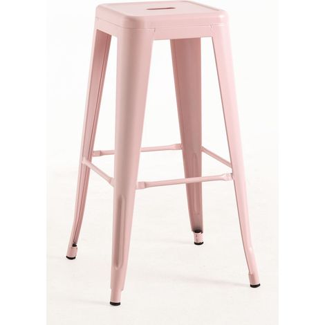 Taburetes Altos - Taburete Torix Alto - Rosa Algodón de Azúcar
