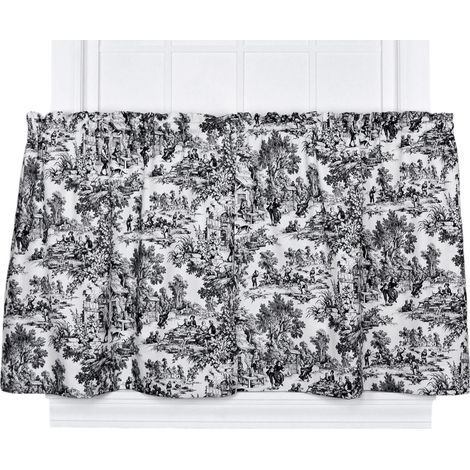 Ellis Curtain Victoria Park Toile - Tende su Misura, 162 x 91 cm, Colore: Nero (1/5)