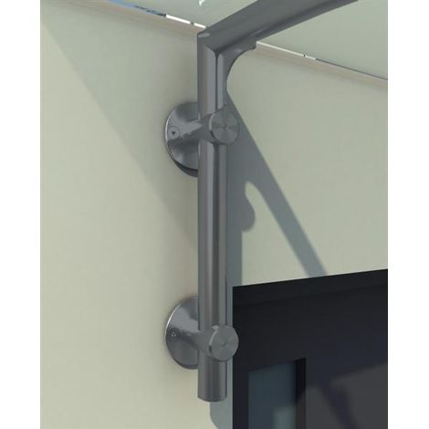 BuyLando - 1x L Support pour auvent en verre - acier inoxydable RAL7016 Anthracite (1/2)