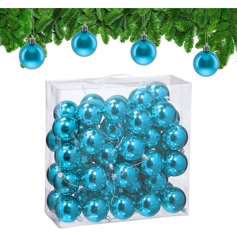 Juego de 50 adornos brillantes para árbol de Navidad
