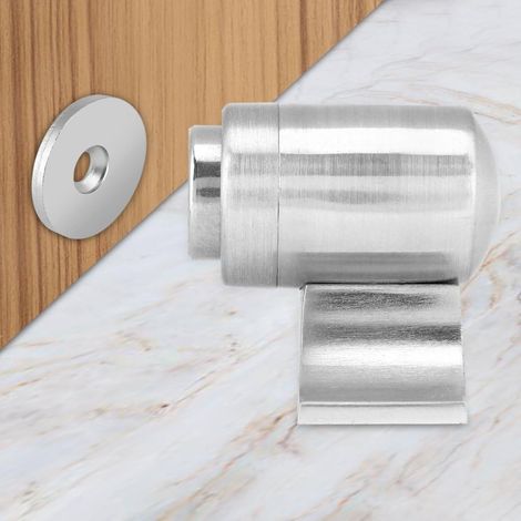 Fermaporta magnetico, fermaporta magnetico in acciaio inossidabile per casa e ufficio (acciaio spazzolato)