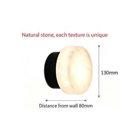 Applique Murale LED Noir Marbre Nuage 110V Lumière Chaude – Lampe de Chevet Moderne pour Chambre, Salon, Couloir, Entrée et Salle de Bain (1/5)