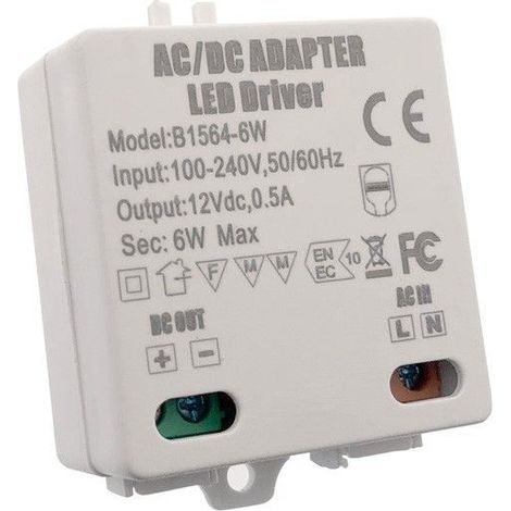 Alimentation 12V DC 0.5A 6W 100-240V