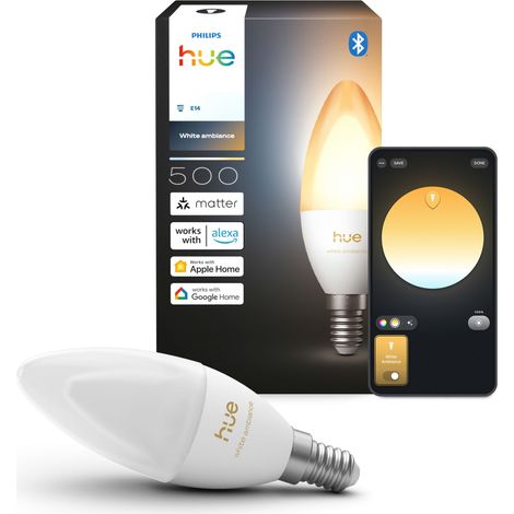 Philips Hue LED E14 Bombilla Vela Mate Luz blanca cálida a fría - White Ambiance (1/5)