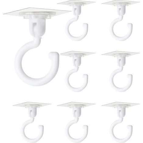 transparente, selbstklebende Haken, 360° drehbar, starke Klebehaken für Decke und Wand, kein Bohren erforderlich – ideal fürs Badezimmer (1/4)