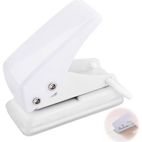 Mini Perforateur Monotrou, Machine à Trou Feuille Compacte pour Bureau, Maison, École, Poinçonneuse Papier DIY, Reliure de Fichiers, Albums Photo, Scrapbooking, Trouilloteuse Portable (1/5)