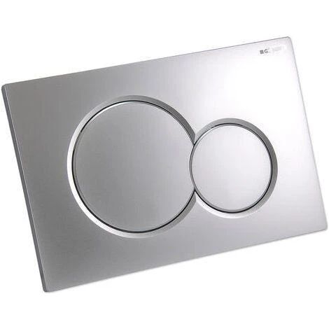 Passend für Geberit Sigma01 WC-Betätigungsplatte (rund, Modell 115.770, Silber matt). (1/4)