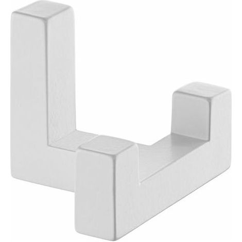 Porte-manteau mural TETRIS double crochet blanc 40 x 52 mm avec (1/5)