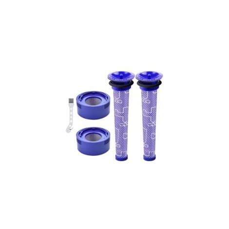 Kit de filtres de rechange pour aspirateurs sans fil Dyson V7, V8 Animal, V8 Absolute et SV10, comprenant 2 post-filtres et 2 pré-filtres. (1/2)