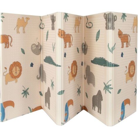 Alfombra de Juego Reversible - NUBY - 200 x 150 x 1 cm - Ligera y plegable - Safari - Desde el nacimiento
