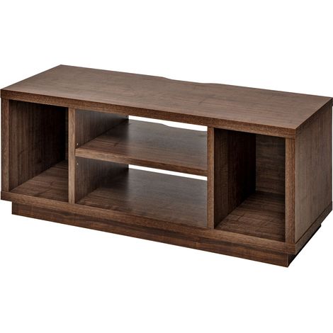 Iris Ohyama, Meuble TV, Meuble tele, Banc TV, Ecran jusqu'à 43 pouces, OTS-100S, Marron, L36 x P100 x H41.5 cm