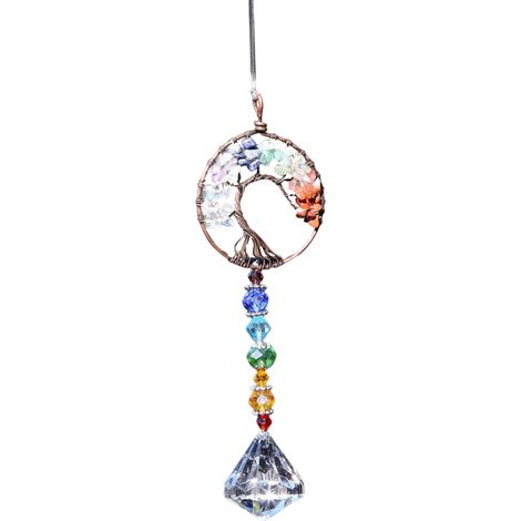 Sun Catcher - Tree Of Life - Crystal Pendant For Window Or Car - Rainbow Light Refractor - 1 Piece (1/5)