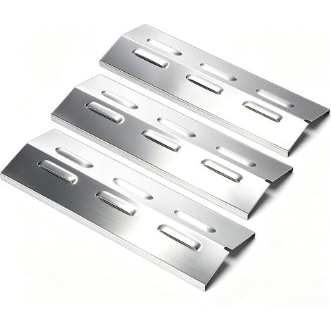 Set mit 3 universellen Edelstahl-Heizplatten für Enders Chicago 3, Enders Boston Pro 3K, Enders Boston 6 Kr Turbo, Tepro 3561, Barbecook Brahma 4.0 (36,5 x 12 cm) (1/5)